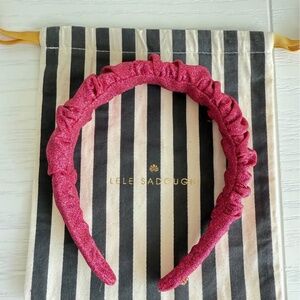 Lele Sadoughi Pink Glitter Kelly Headband